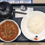 松屋 - カットステーキのハッシュドビーフ定食