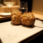 おみ乃 椿 - 伊達鶏と高原比内地鶏の合挽肉のつくね