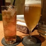 松阪ダルマ - サラトガクーラー＆生ビール