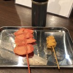 大衆酒場085 - 串揚げ　紅生姜@130　ニンニク@130