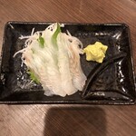 大衆酒場085 - ヒラメ刺身@500 おすすめから一品