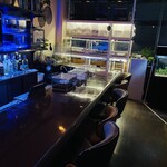 爬虫類カフェバー RePL - 店内はカウンター席のみ