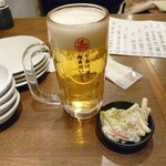 Niku Zushi - 生ビールとおとおし