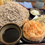 味奈登庵 - 野菜つけ天そば大盛