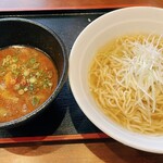 新月 - つけ麺(並)1.5玉　(温）¥900