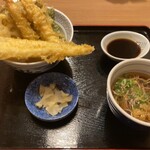 夢庵 - 上海老と一本穴子の特上天丼セット1539円