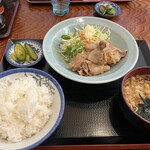 Edoya - 焼肉定食（ミニ蕎麦付き900円）