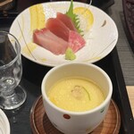 Shabushabu Nihon Ryouri Kisoji - 茶碗蒸し　お造り