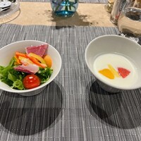 メインダイニング いと桜 - サラダとヨーグルト