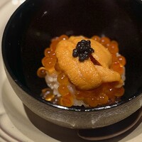 恵比寿 鮨 一 - いくら、雲丹、キャビアの小丼