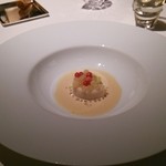 キュイジーヌ[s] ミッシェル・トロワグロ - 帆立貝  小さな野菜のラケ