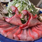 磯料理 一吉 - 金目鯛のしゃぶしゃぶ