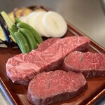 鉄板焼 桂 - 本日の肉と野菜