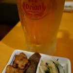 沖縄料理 島想い - （2013/11月）オリオン生ビールとお通し