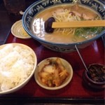 麺富 天洋 - にんにく醤油ラーメンAセット