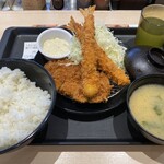 Matsunoya - ロースカツ&海老フライ定食 1,000円