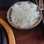 炭火ハンバーグ 肉焼き亭 - セットのライス大中小と一度のお替りまで無料