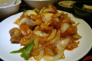 帝里加 - （2013/11月）「酢豚定食」の酢豚アップ写真
