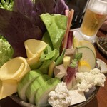 Junkettou Kin Agu Shabushabu Kin - 沖縄野菜が沢山、中にはちょっと苦手な野菜もありました。