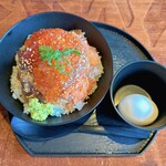 伊豆高原ビール本店レストラン - レディース丼+温泉玉子