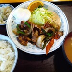 つくし - ポーク焼肉定食650円