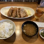 とんかつ 大倉 - アジとヒレ定食¥1150