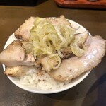 丸 中華そば - ネギ塩肉ごはん