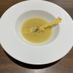 kitchen俊貴 - 季節のスープ⟡.·*.紅はるかスープ、チーズ揚げ⟡.·*.