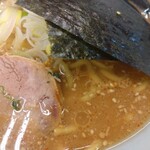 山岡家 - 味噌ラーメン（味濃いめ・アップ）