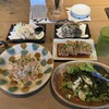 Okinawa Ryouriman Za Teburu - プチプチ海ぶどうサラダ、沖縄県産魚の天ぷら、もずくの天ぷら、そーめんちゃんぷる、島豆腐の生姜焼き、さんぴん茶