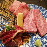 TOKYO焼肉ごぉ - メインの厚切り肉盛り合わせ。説明不要でしょ(*´∀｀*)