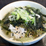 らーめん志士 - 「汁飯用ご飯（プチ）」白志士スープを投入
