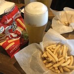 麹町いづみや しろ - カルビーかっぱえびせん ・生ビール