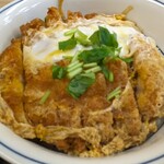 Tonkatsu Katsuya - カツ丼(梅)¥594 +Aセット(サラダ・豚汁)¥275