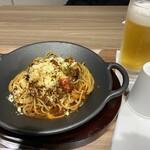 TEPPAN SPAGHETTI - 野菜が旨いボロネーゼ　生ビール