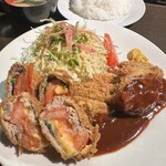 味の店 一番 - スペシャル盛り合わせ ヘレカツ+チーズカツ 1500円