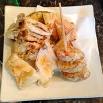 天ぷら わかやま - 魚介類と野菜の盛り合わせ