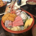 海の幸 翔 - クエ・氷見寒ぶり・活アワビ・ウニ・
                                大トロ・ホタテ・生ボタンエビ・中おち丼