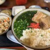 屋宜家 - ゆし豆腐アーサそばセット ＋ 三枚肉、本ソーキ 