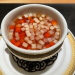 銀座 大石 - 濃い目のすっぷんスープと茶わん蒸し