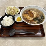 Tanakaya - R6.2  日替わりランチ②野菜炒め・ライス・おしんこ・醤油ラーメン