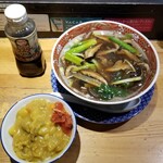 ラーメン巌哲 - 椎茸そば ＆ 黄色いミニカレー丼