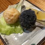 居酒屋 八重山村 - 店長さんオススメのイカ団子。ホンマに美味い！