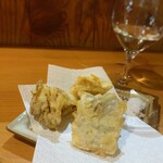 日本ワイン酒場 じゃん - 太刀魚と舞茸の天ぷら