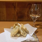 日本ワイン酒場 じゃん - 太刀魚と舞茸の天ぷら
