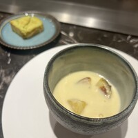 ステーキ＆ワイン シュバルージュ - 黄金ジャガイモのポタージュ。