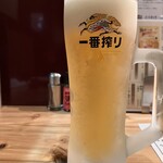 居酒屋はまちゃん - 生ビール中（キリン一番搾り）