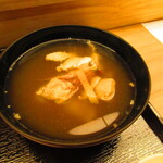 鮨処 凜 - ランチおまかせセット１０貫・凛　日替わり汁物付き　３５００円（税込）　日替わりの汁物　2【２０２４年２月】