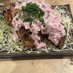 てっち屋 - 唐揚げにしば漬けのタルタルのせ