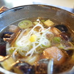 いし塚 - 鴨のつくねの入った出汁。このつくねは本当に美味かった！！